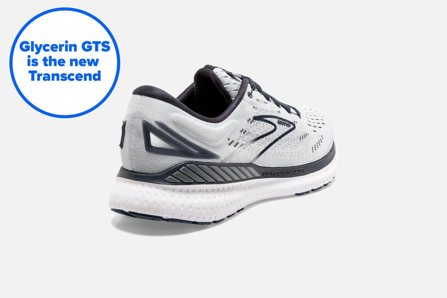 Brooks Glycerin Gts 19 Road Löparskor Dam - Vita/Grå - 2796-SZPWK